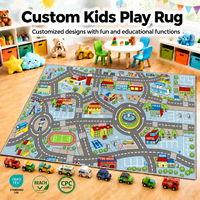 Wholesale Soft Kids Bedroom Carpet Children Room Rug Colorful Floor Play Mat for Play Area Rug Decor Custom Size and Design
