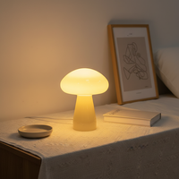 Lampe de chevet décorative de style américain, à bouton-poussoir, à intensité variable, à piles, flexible, lampe de table de luxe, ambiance crème