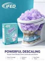 Poudre nettoyante moussante violette détartrante et désodorisante pour toilettes, marque privée, pour la maison et la salle de bain – Meilleures ventes
