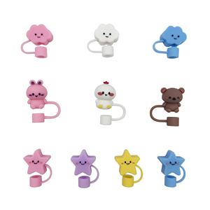 จุกปิดหลอดพลาสติกขนาด 10 มม. แบบขายส่ง รูปดอกไม้น่ารัก 3 มิติ ป้องกันฝุ่น สำหรับแก้วน้ำ อุปกรณ์เครื่องดื่ม - Product Image 5