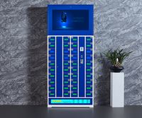 Casiers de recharge pour smartphones, système de stockage en libre-service ; prend en charge la recharge solaire ; accepte les paiements en espèces et par carte