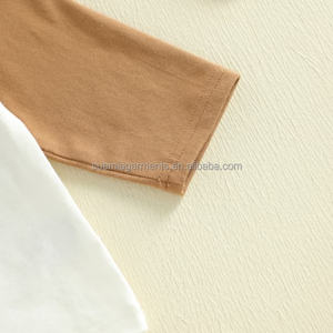 Color Blocks Cotton Outfit Casual Spring Autumn Baby Infant Clothes Sweatshirt Pants <strong>Fake</strong> Drawstring Boys Toddler <strong>Clothing</strong> Set - Product Image 4