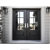 Portes en verre de luxe en bois massif, finition étanche, pour intérieur/extérieur, idéales pour salon, chambre, salle à manger, entrepôt, appartement - Garantie 3 ans