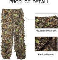Tenue de camouflage tactique respirante et résistante à l'eau avec motif feuille 3D pour la chasse printemps-automne – Vêtement de dissimulation avancé