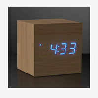 Reloj Despertador LED Azul con Logotipo Personalizado, Alimentado por USB, Regalo Promocional para Empresas, Obsequio Corporativo