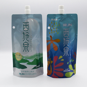 水分防止密封式スタンドアップ飲料ポーチ飲料水袋プラスチック包装スパウトポーチハンドル穴付き - Product Image 2
