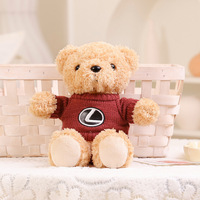 Nouveau personnalisé ours en peluche jouet voiture Logo pull ours poupée cadeau ours en peluche jouet