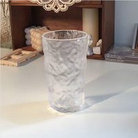 Offre Spéciale 300ml 400ml haut verre blanc nouveau Design Style Glacier verre clair eau froide jus tasse tasses