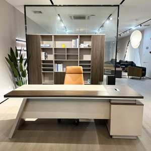 Luxury Minimalist Chair and <b>Office</b> <b>Desk</b> Combination Modern Simple Design for Chairman's or Boss's <b>Office</b> - Product Image 1