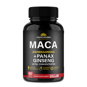 Oem nhãn hiệu riêng người đàn ông phụ nữ thảo dược bổ sung thuốc cộng với màu đỏ đen <span class=keywords><strong>Maca</strong></span> gốc viên nang với Ashwagandha Nhân Sâm aguaje - Product Image 1