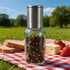 Moulin à café à meules céramiques réglables pour la cuisine domestique - Pot en verre de 165 ml, Lignes d'injection et d'assemblage B2B avancées - Product Image 1