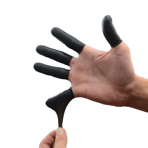 غطاء إصبع أسود مضاد للكهرباء الساكنة LN-8103، 1440 قطعة/كيس، غطاء إصبع لاتكس أسود للاستخدام الصناعي/المختبري - Product Image 3