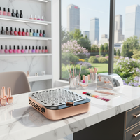 Extracteur de poussière d'ongles personnalisé avec logo, affichage LCD à réglage de vitesse, déflecteur magnétique, filtre intégré, batterie 6-7h pour distributeurs