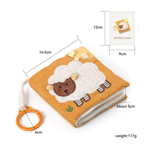 PQT2412 <span class=keywords><strong>Livre</strong></span> en tissu interactif personnalisé certifié CE, doux et rembourré, pour l'apprentissage précoce des enfants, <span class=keywords><strong>livre</strong></span> de dentition avec fonctions tactile et sensorielle pour bébé - Product Image 6