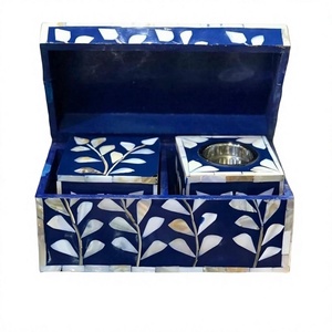 Luxury Handcrafted Pearl Incense Burner Set Mother Pearl Inlay Arabic Star Anise Eco-Friendly Religious Home Decoration Ramadan - Product Image 1