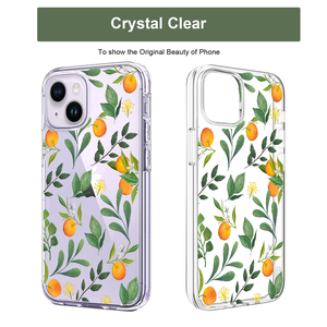 Selubung kompatibel dengan UNTUK iPhone 15 14 13, selubung bening dengan desain timbul pola bunga, Bumper TPU lembut pelindung ramping - Product Image 3