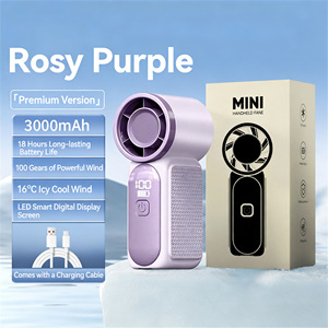2026 <b>Mini</b> Handheld 100 Speeds, <b>Usb</b> Rechargeable Turbo With Digital Display, 18H Long Battery Portable Pocket <b>Fan</b> - Product Image 6