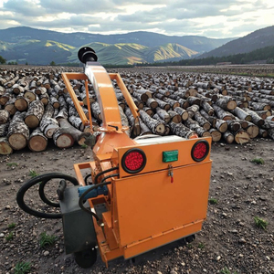 Broyeur de bois écologique le plus vendu a vu la machine à poussière moteur diesel mobile verdissement de la rue déchiqueteuse broyeur de branches de jardin - Product Image 4