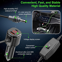 Câble d'alimentation Starlink Mini 3 en 1 5M 12V-24V Adaptateur allume-cigare vers cordon d'alimentation CC avec port USB Type C Adaptateur d'alimentation