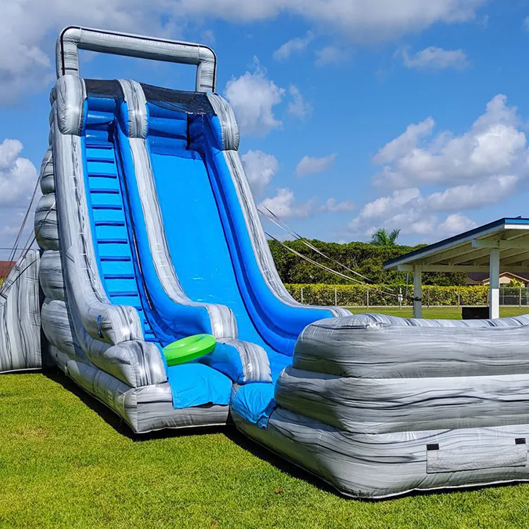 10 Meter High Giant Water 50ft Double Lane Kids Pool Commercial Slip And Slide, 6 In 1 Outdoor Inflatable Slide For Lake