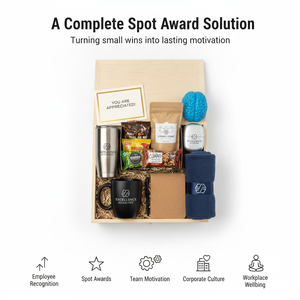 Kit de récompense personnalisé pour employés avec logo, coffret cadeau, vêtements, articles de boisson et cartes de reconnaissance pour les programmes RH - Product Image 6