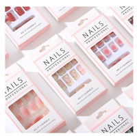 Design de Style français, vente chaude, faux ongles à pression, conseils de manucure, diamant brillant en forme de fleur, ongles artificiels