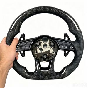Expédition rapide pour <span class=keywords><strong>Audi</strong></span> <span class=keywords><strong>TT</strong></span> R8 MK3 TTRS TTS MK2 S3-S7 RS3-RS7 A3 A5 A6 Volant en fibre de carbone forgée Vente flash - Product Image 1