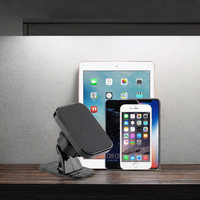 Support magnétique universel pour tableau de bord de voiture, compatible avec les smartphones, pour lit et bureau, en matériau ABS