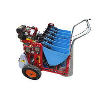 Semoir à ail motorisé multifonctionnel à 2 rangs, poussé à la main, pour la plantation professionnelle d'ail et d'oignon