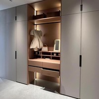 Dressing sur mesure en bambou, style moderne et luxueux, pour chambre à coucher, dressing ouvert, meuble de rangement complet pour la maison