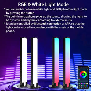 Lampe d'ambiance LED intelligente à rythme musical pour bureau, veilleuse RGB pour jeux, fond de télévision, décoration murale de chambre, lampe de table - Product Image 6