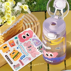 Botella de viaje bonita transparente de gran capacidad de 700ML, botella de agua de dibujos animados, taza portátil para beber té - Product Image 4