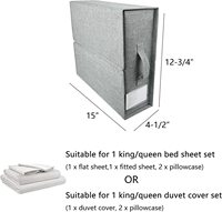 Lot de 2 rangements pliables pour draps, boîtes de rangement sous le lit pour literie, vêtements et serviettes