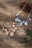 Chaîne de plage T01 personnalisée couleur huile coquille étoile de mer conque perle animal de mer collier à breloques épaisses