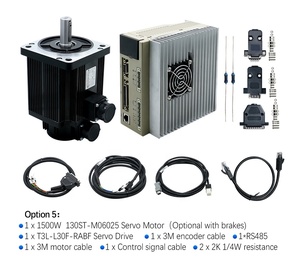 เครื่องเข้ารหัสออปติคอล2500รอบต่อนาที M06025 130ST 6NM มอเตอร์เซอร์โว52 1.5KW 130ST มอเตอร์เซอร์โวมอเตอร์พร้อมไดรฟ์ RS485 T3L - Product Image 5