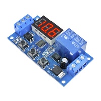 Minuterie électronique numérique LED, 12V DC, 24V, 3 boutons, relais de retard de Cycle, Circuit imprimé, Module de contrôle de chronométrage réglable