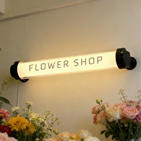 Boîte à lumière LED rectangulaire personnalisée en usine, entièrement éclairée, en acrylique + acier inoxydable, écologique, panneau décoratif pour publicité extérieure de magasin