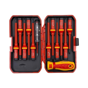 ชุดไขควงฉนวนกันความร้อนสำหรับงานอุตสาหกรรม ปลายแม่เหล็ก หัว Torx Phillips แบบแบน พร้อมกระเป๋า 13 ชิ้น สำหรับงาน DIY  OEM ปรับแต่งได้ - Product Image 1