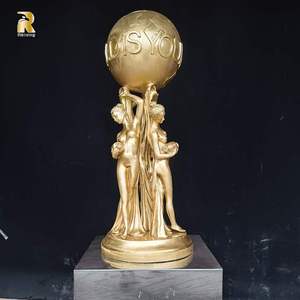 Escultura de Bronce de Alta Calidad RELONG, Estatua '<span class=keywords><strong>El</strong></span> <span class=keywords><strong>Mundo</strong></span> Es Tuyo', Personalizable, Disponible para la <span class=keywords><strong>Venta</strong></span> - Product Image 4