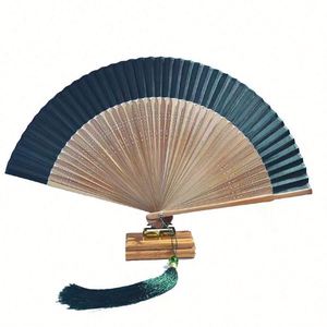 Precio Directo de Fábrica, Abanico Plegable de Bambú Pintado a Mano, Duradero, con Tela de Seda, Estilo de Arte Folclórico Chino, Tema de Amor, Día de San Valentín, Hunan - Product Image 3