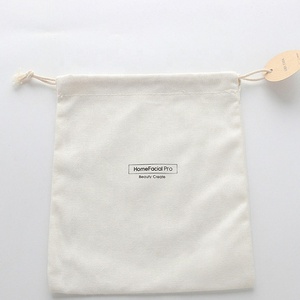 Đôi dây rút Sản phẩm lưu trữ bao bì túi tùy chỉnh logo in Muslin bụi quần áo Pouch sinh thái thân thiện Hữu Cơ bông - Product Image 5