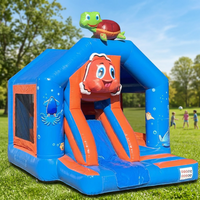 Château Gonflable Personnalisé Thème Dessin Animé pour Enfants et Famille, Aire de Jeux Extérieure avec Toboggan, Idéal pour Location Commerciale