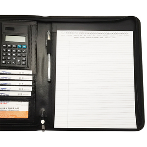 Biểu Tượng Tùy Chỉnh Dây Kéo Danh Mục Đầu Tư Với Máy Tính A4 Da Padfolio Ví Mô Hình Túi Tài Liệu Và Chủ Tập Tin - Product Image 3