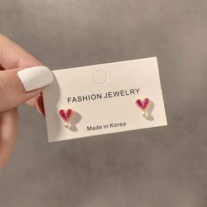 أقراط مرصعة لطيفة على الطراز الكوري للفتيات مجوهرات أنيقة جمالية بسيطة وحلوة - Product Image 4