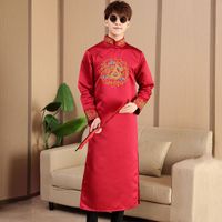 Eco party Chinese Wedding Robe Groom sman Traditionelles chinesisches Brautkleid Herren Bräutigam Toast Kleid Tang Kostüm Dragon Jacket