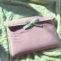 Housse pour ordinateur portable matelassée avec logo personnalisé et cœur Étui matelassé pour ordinateur portable personnalisé avec nœud