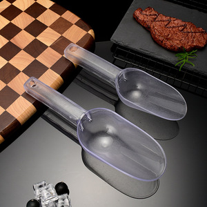 Transparent Ice Shovel Plastic Flat Bottom Thickened For Ice Cream Shop Tea Milk Powder Popcorn Candy Storage - Product Image 3