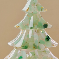 Décoration de Noël en résine verte en forme de cristal, ornement d'arbre, décoration de table intérieure, décoration de fête, décoration de maison, fournitures de fête