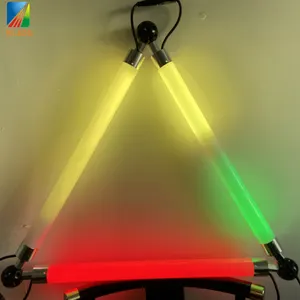 40MM Rain Meteor 3D Triangle Vertical 360 degrés RGB LED DMX Pixel Tube pour Club Disco Bar led matrix light