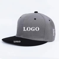 Gorra de Visera Plana Personalizada, Estilo Americano, Gorra de Hip Hop de Visera Plana, Gorras de Visera Plana de Color Sólido para Hombre y Mujer
